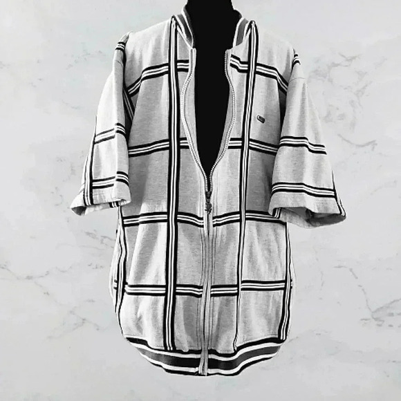 Vintage Phat Farm XL 90s Y2k  Shacket Retro Striped Baseball Streetwear Jacket - Picture 2 of 7